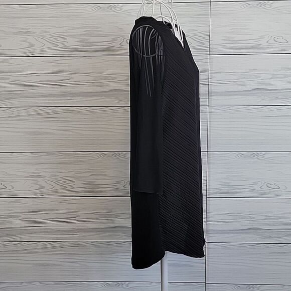 Michael Tyler mesh sleeve casual top in black Size XS - Picture 6 of 12